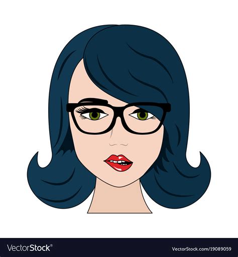 Sexy Woman With Glasses Cartoon Royalty Free Vector Image