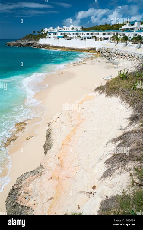 Cupecoy Beach On St Martin Caribbean Stock Photo Alamy
