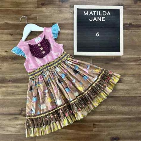 Matilda Jane Paint By Numbers Butternut Tank Dress 6 Ebay