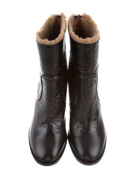 Laurence Dacade Shearling Lined Leather Ankle Boots W Tags Shoes