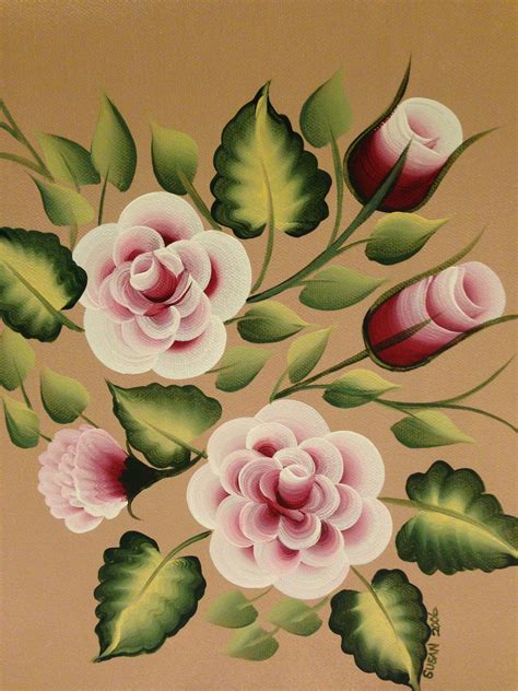 One Stroke Painting Techniques In Florals By Susan Earl Folk Art