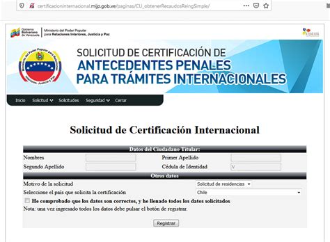 Como Tramitar El Certificado De Antecedentes Penales En Venezuela