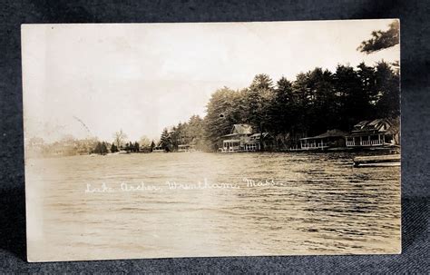 Lake Archer Wrentham Ma Vintage Real Photo Postcard Rppc Db Cabins Ebay