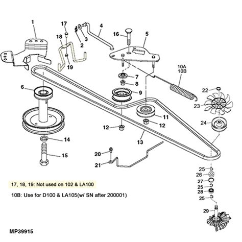 John Deere La100d100 Gear Transmission Parts Diagram