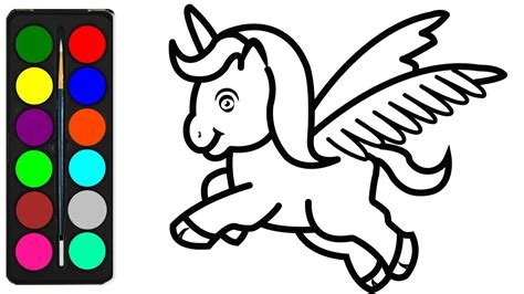 How to Draw a Unicorn Coloring Pages for Kids - Easy Unicorn Drawing