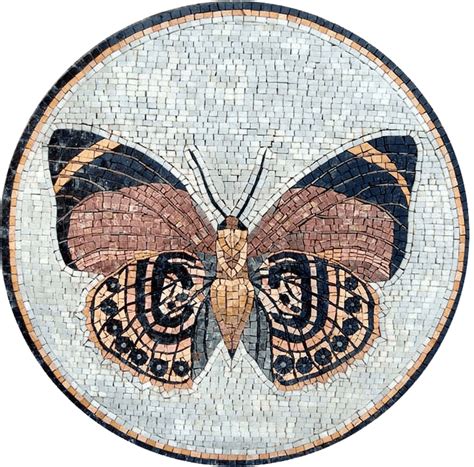 Mosaic Medallion Art Butterfly Birds And Butterflies Mozaico