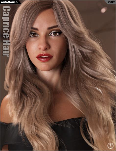 Caprice Hair For Genesis 3 And 8 Females Daz 3d