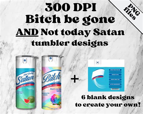 Sassy Tumbler Png Designs Bitch Be Gone Etsy