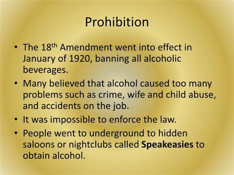 Ppt Prohibition Powerpoint Presentation Free Download Id1686598