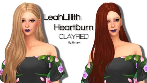 Sims 4 Hairs Enrique Lealillith`s Hertburn Clayfied Hair Retextured