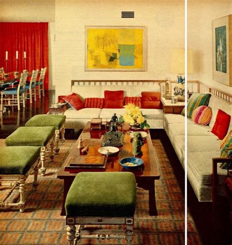 Pin By Sue Rutherford On Mid Century Livingdining Rooms 1960s Home