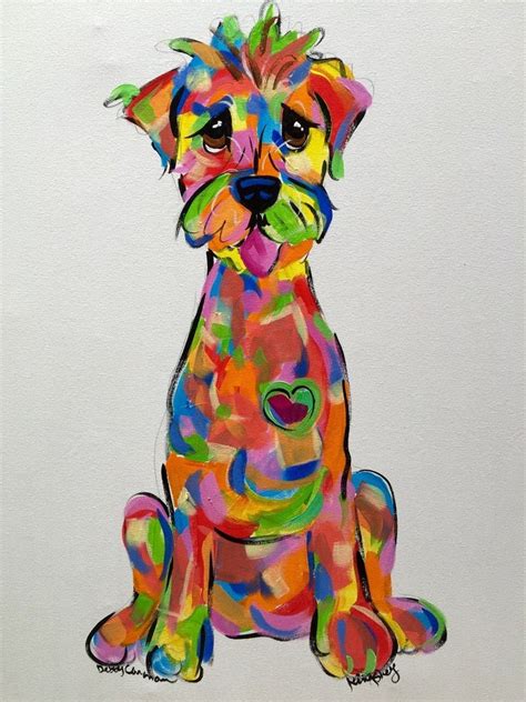 Dog Art / Dog Painting / Dog Portrait / Whimsical Dog / Custom | Etsy