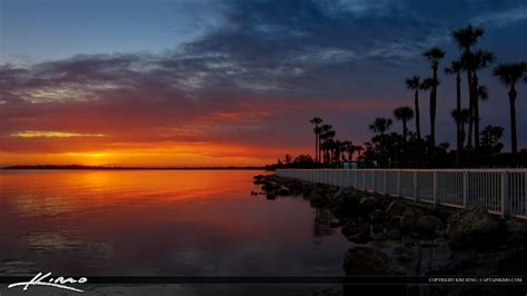Sunrise At Tampa Bay From Skyline Bridge St Petersburg Florida Royal