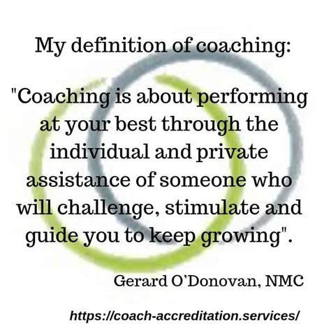 My Definition Of Coaching Gerard Odonovan Ceo Noble Mahattan Coaching