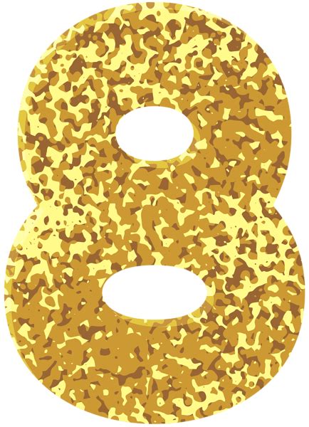 Gold Number Eight Png Clipart Image Clip Art Numbers 3d Text Effect Vrogue