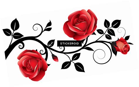 Rose Tattoo Transparent Background Roses Border Clipart Full Size