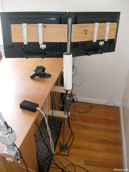 Diy Dual Monitor Stand In 2023 Monitor Stand Diy Monitor Stand