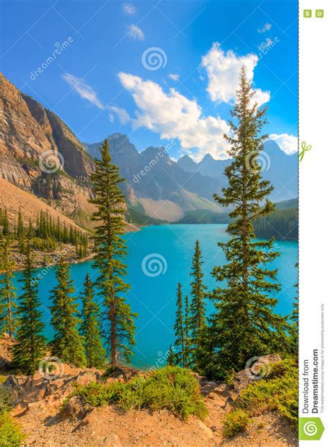 Moraine Lake Banff National Park Stock Image Image Of