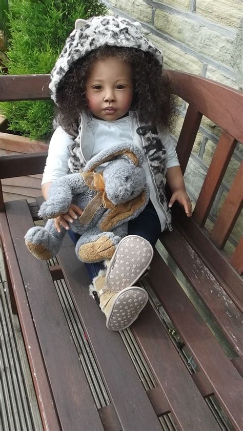 Black Aa Toddler Baby Reborn Girl Ethnic Biracial Doll Chenoa By Jannie
