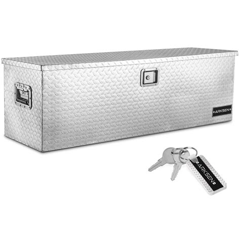 Arksen Aluminum Diamond Plate Tool Box Pick Up Truck Bed Storage Chest Box Rv Trailer