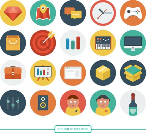 Flat Icon Colors 5429 Free Icons Library