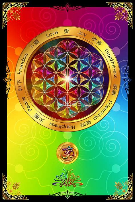 The Flower Of Life Poster By Lilyas Flower Of Life Sacred Geometry