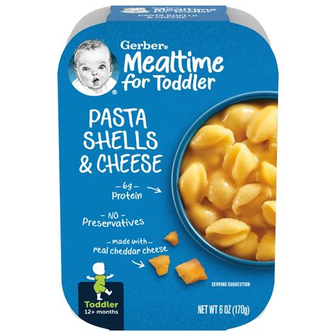 Gerber Mealtime For Toddler Pasta Shells And Cheese Shop Toddler Food