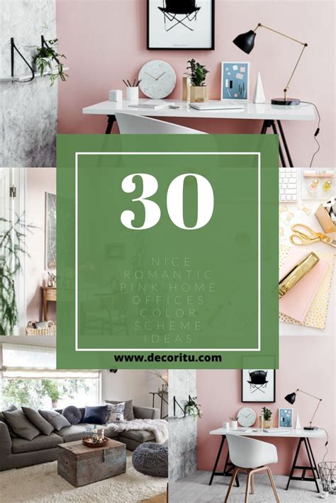 30 Nice Romantic Pink Home Offices Color Scheme Ideas Pink Home