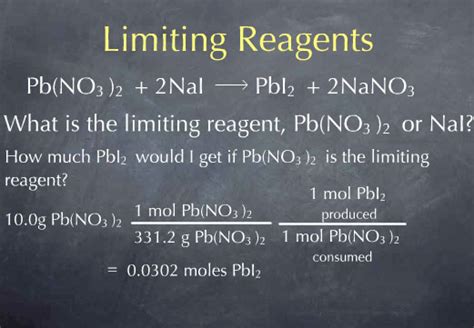 A substance that acts on another in a…. Limiting Reagents