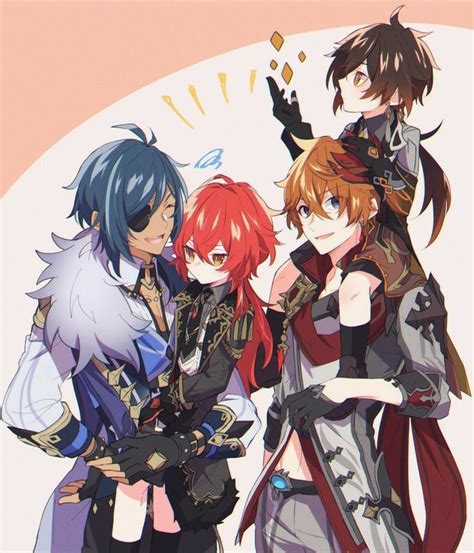Photos about this manga (all). Kaeya & Diluc & Childe & Zhongli ll Genshin Impact | Anime ...