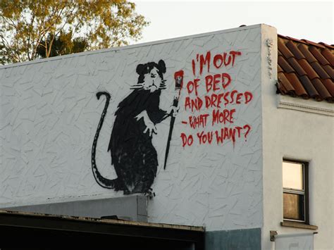 Stencil Art Banksy Rat