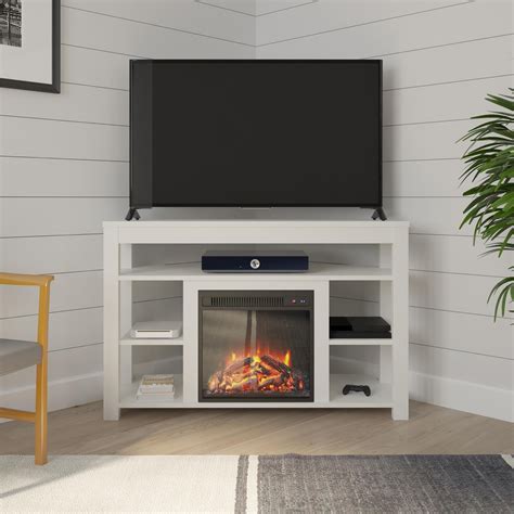 Ameriwood Home Glyndon Corner Fireplace Tv Stand For Tvs Up To 55