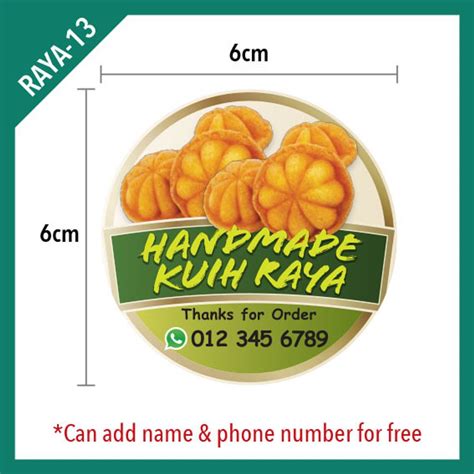 Raya Sticker Raya 13 Round Label 6cm X 6cm