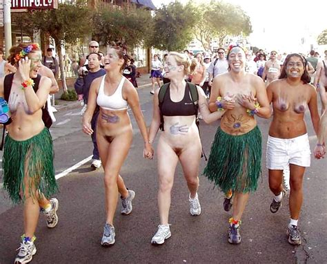 See And Save As Bottomless Participants At Bay To Breakers Run Porn