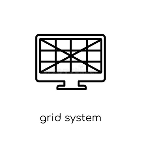 Grid System Icon Trendy Modern Flat Linear Vector Grid System I Stock