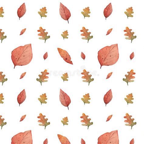 Autumn Leaves Watercolor Pattern Art Background Fall Cozy Art