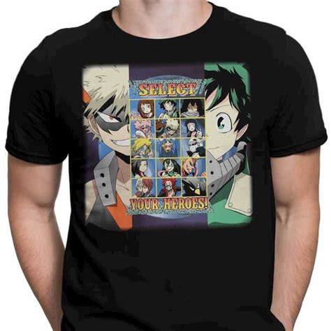 Select Your Heroes My Hero Academia T Shirt The Shirt List