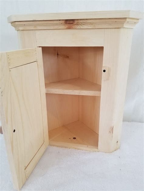 Unfinished Small Wall Corner Cabinet Measures 18 34 X Etsy