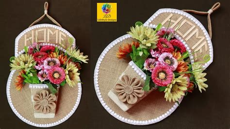 Jute Craft Ideas Home Decorating Idea Handmade Flower Vase Diy