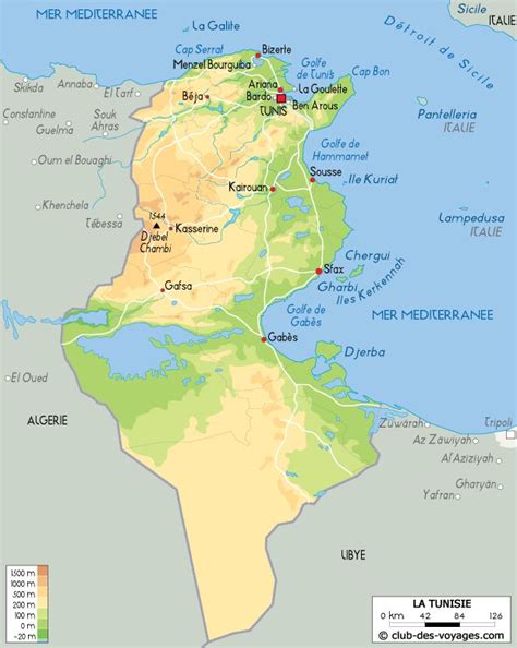 Relief De La Tunisie Voyage Carte Plan