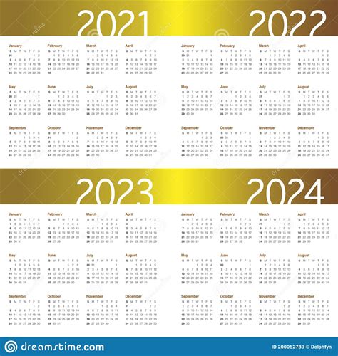 Yearly 2024 calendar with holidays, moon, namedays and week numbers (landscape). Year 2021 2022 2023 2024 Calendar Vector Design Template Stock Vector - Illustration of year ...