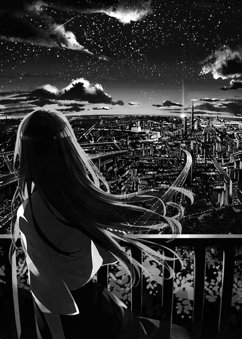 Free Download Animenight Anime Scenery Anime Background Black And White