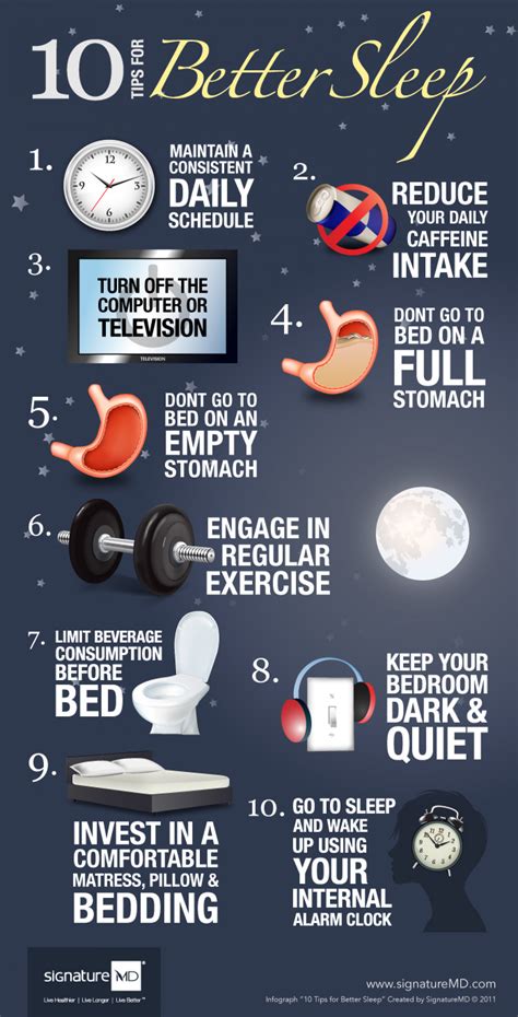 10 Tips For Better Sleep Visually