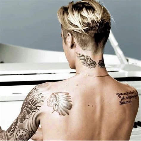 Justinbieber Tattoos Justin Bieber Neck Tattoo Justin Bieber
