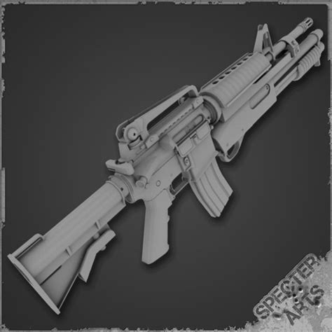 M4a1 Masterkey Weapons Rifle 3d Model