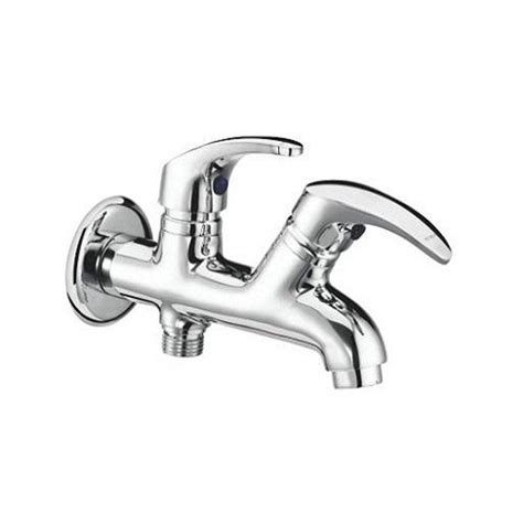 cera platinum f1001162 brass single lever 2 way bib cock with wall flange and aerator silver