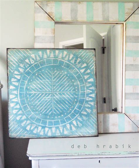 Maybe you would like to learn more about one of these? Lake Girl Paints: Geometric Beach Blue Medallion Wall Art