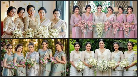 Sri Lankan Traditional Kandyan Bride And Bridesmaids Dress Designs