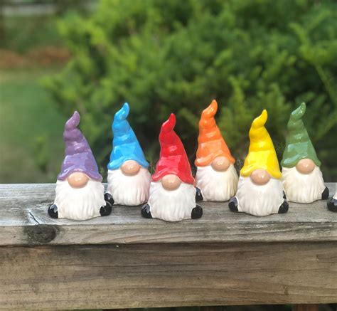 On Sale Birthstone Garden Gnome 12 Colors Modern Gnome Etsy