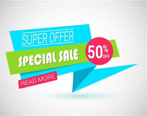 Special Sale Banner Vector Illustration With 3d Background Free Vector